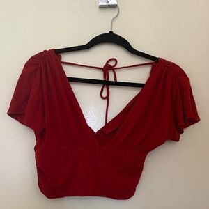 EARTHBOUND Scarlet Tie-Back Crop Top